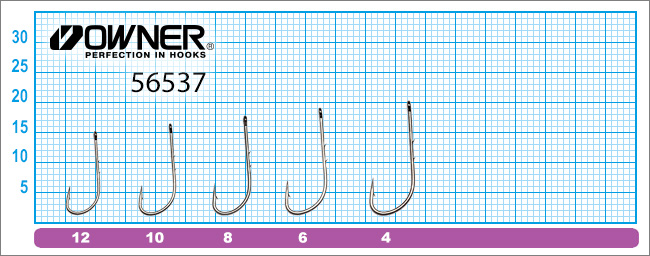 Размеры крючков Owner 56538 Worm BH-Sproat