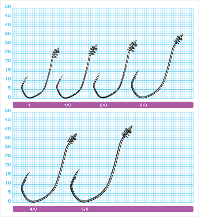 Размеры крючков Owner 5135 Twist Lock SOS Fine