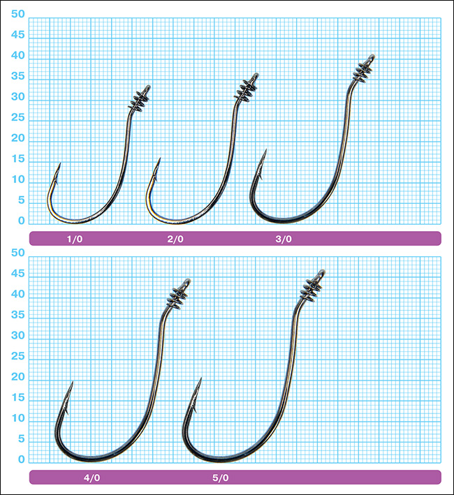 Размеры крючков Owner 5136 Twist Lock SOS