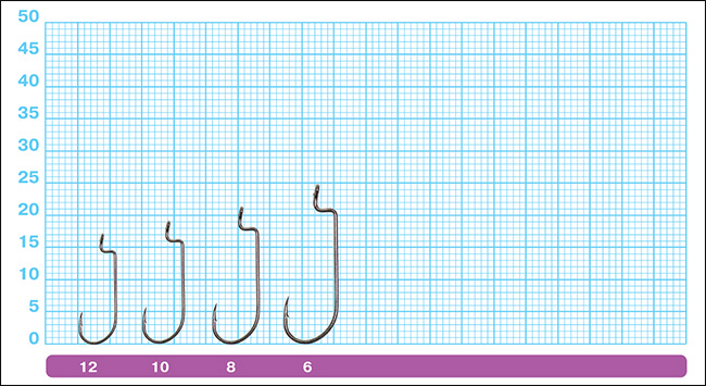 Размеры крючков Owner 51639 Slim Offset