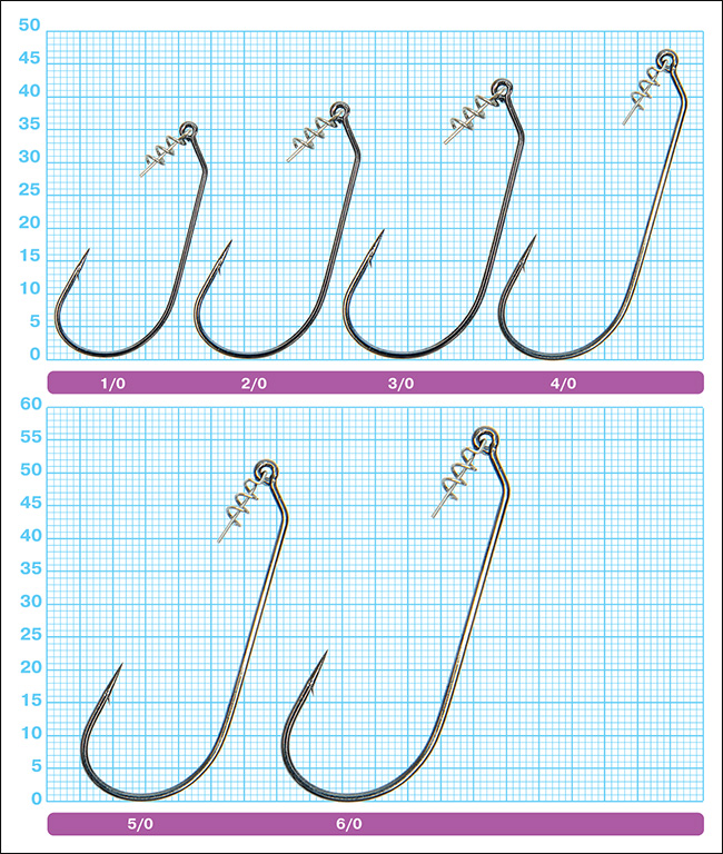 Размеры крючков Owner 5167 TwistLock Light