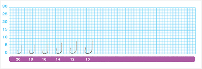 Размеры крючков Owner Owner 50243 Sirahae