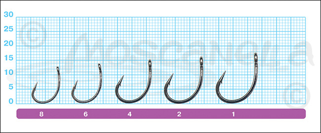 Размеры крючков Owner 50923 (С-3) Carp Tsuyoshi
