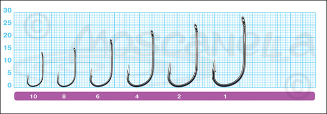 Размеры крючков Owner 51455 Carp Down