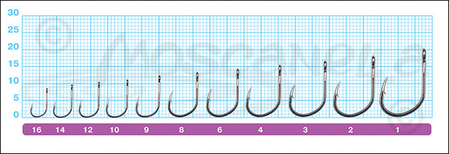 Размеры крючков Owner 53265 (С-5) Iseama with Eye