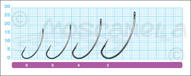 Размеры крючков Owner 53268 (С-8) Carp Up
