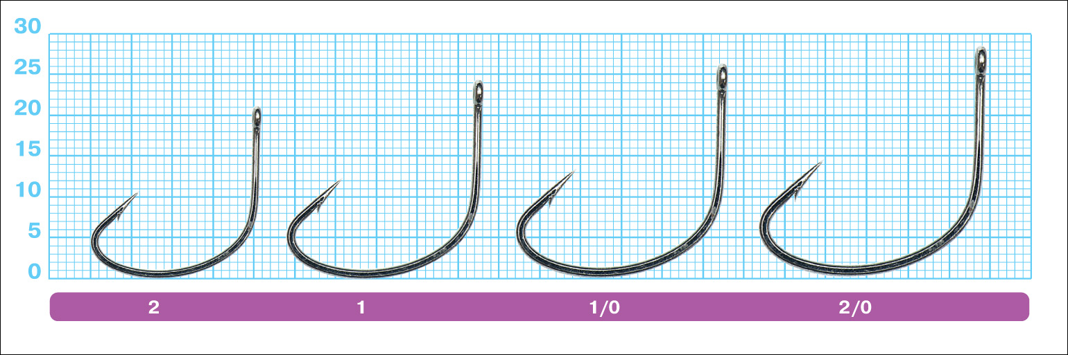 Размеры крючков Owner 5173 K-Hook