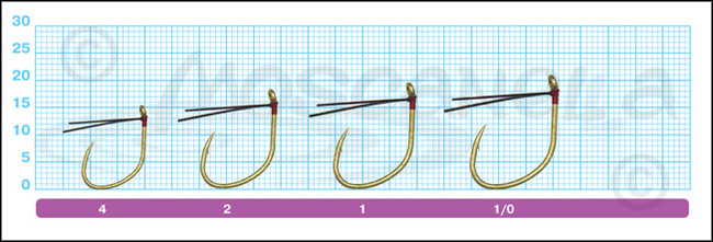 Размеры крючков Owner 5172 Wacky Weedless Hook
