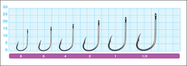 Размеры крючков Owner 51437 K-Beak