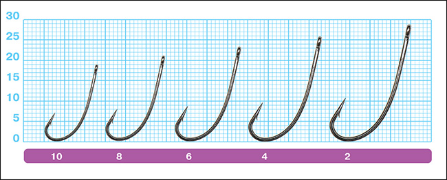 Размеры крючков Owner 53786 Kappa SW-1