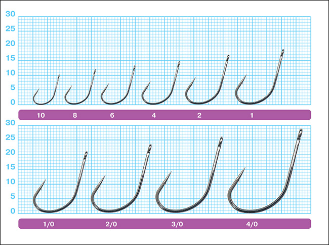 Размеры крючков Owner 53853 Yamajin with Eye