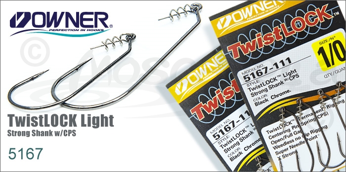 OWNER 5167 TWISTLOCK LIGHT WORM HOOKS, Fishing Hooks