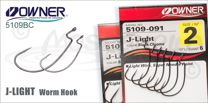 Изображение Owner/C'ultiva 5109BC J-Light Worm Hook